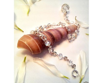 Sterling Silver Swarovski Crystal Bridal Bracelet