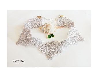 A Silver Lace Choker Perfect For A Special Occasion