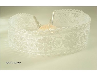 Weiße Spitze Choker, Elfenbein Hochzeit Halskette, viktorianisches Geschenk