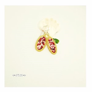 Gold Filled Summer Colour Seed Bead Drop Earrings