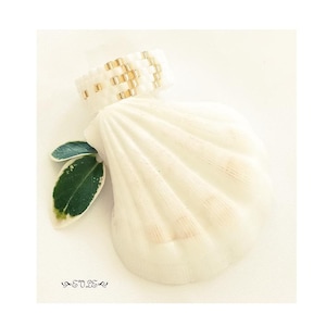 Anillo de cuentas de semillas blancas y doradas: Joyería bohemia Miyuki Delica