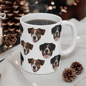 Custom Dog Mug - Dog Mom Coffee Mug - Custom Dog Gift - Dog Picture On Mug - Dog Lover Gift - Multiple Dog Face Mug