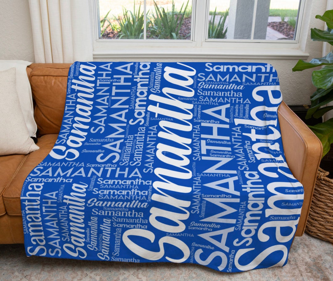 Buy Custom Blanket With Name Personalized Blanket Name Blanket for  Adults Christmas Gift Name Blanket for Kids Custom Solid Blanket  Online