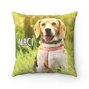 Custom Pet Picture Pillow - Personalized Dog Pillow Cover - Dog Lover Gift - Pet Loss Gift - Custom Dog Pillow - Custom Pet Pillow