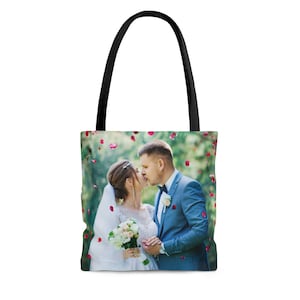 Sac fourre-tout photo personnalisé - Sac fourre-tout photo - Sac fourre-tout avec photo - Cadeau avec photo - Cadeaux photo personnalisés