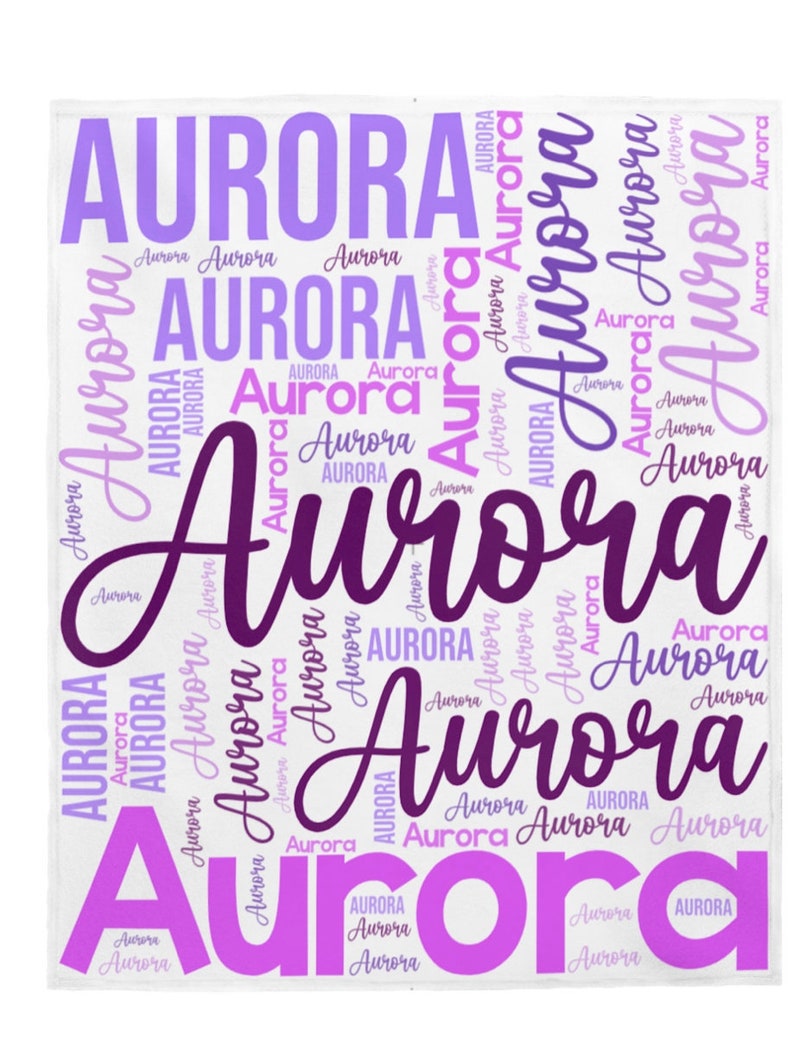 Custom blanket with name personalized blanket name blanket etsy