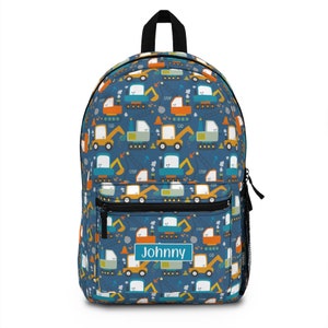 Construction Backpack - Personalized Bookbag - Kids Backpack - Custom Backpack- Backpack for Kids - Truck bookbag - Digger Backpack