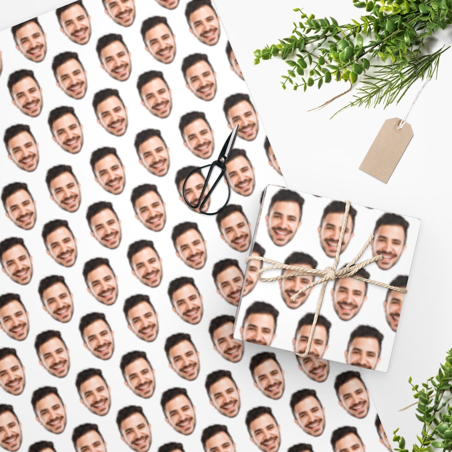 Face Wrapping Paper Custom Wrapping Paper Face Gift Etsy