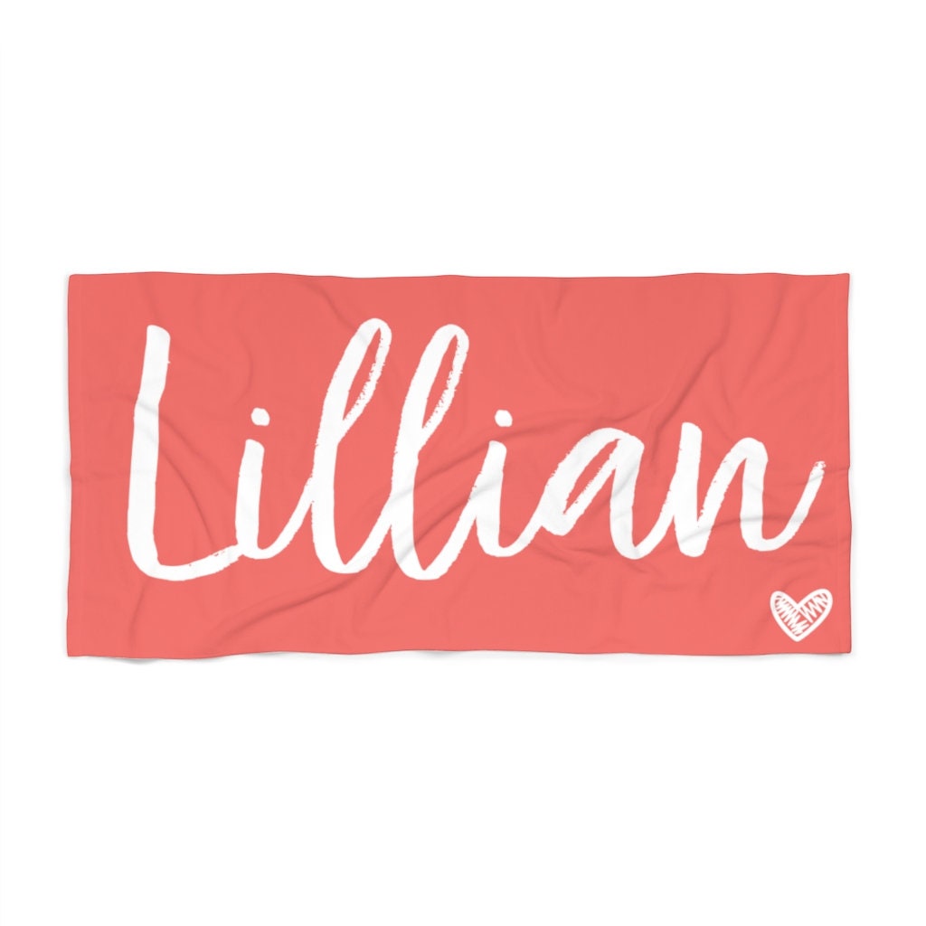 Esthqetic Personalized Beach Towel - Custom Name Text, 30x60 Inches, Microfiber, Great Gift Idea - View #5