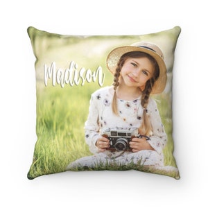 Gepersonaliseerde foto kussen - aangepaste foto kussen - foto kussen - verjaardag kussen - portret kussen