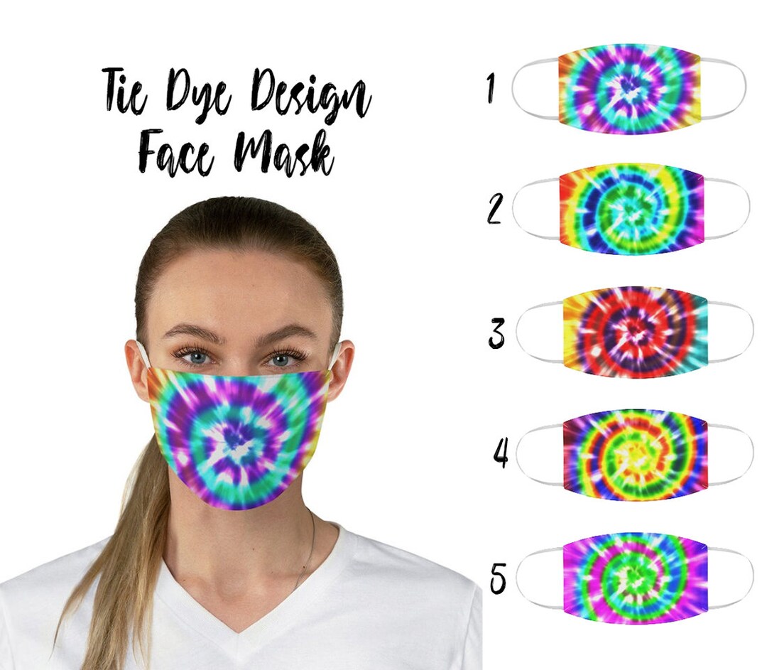 Tie Dye Face Mask Fabric Face Mask Polyester Face Mask Washable Face
