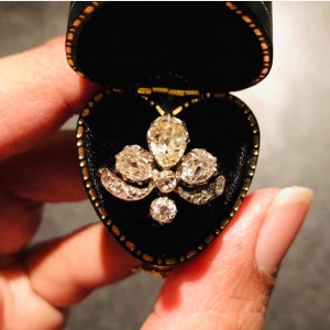 Antique Belle Epoque Tiara Ring Diamond Engagement Ring