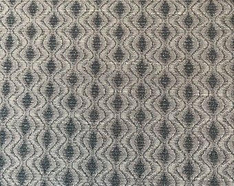 Mid Century Modern Woven Blue Upholstery Fabric 54" Wide New.
