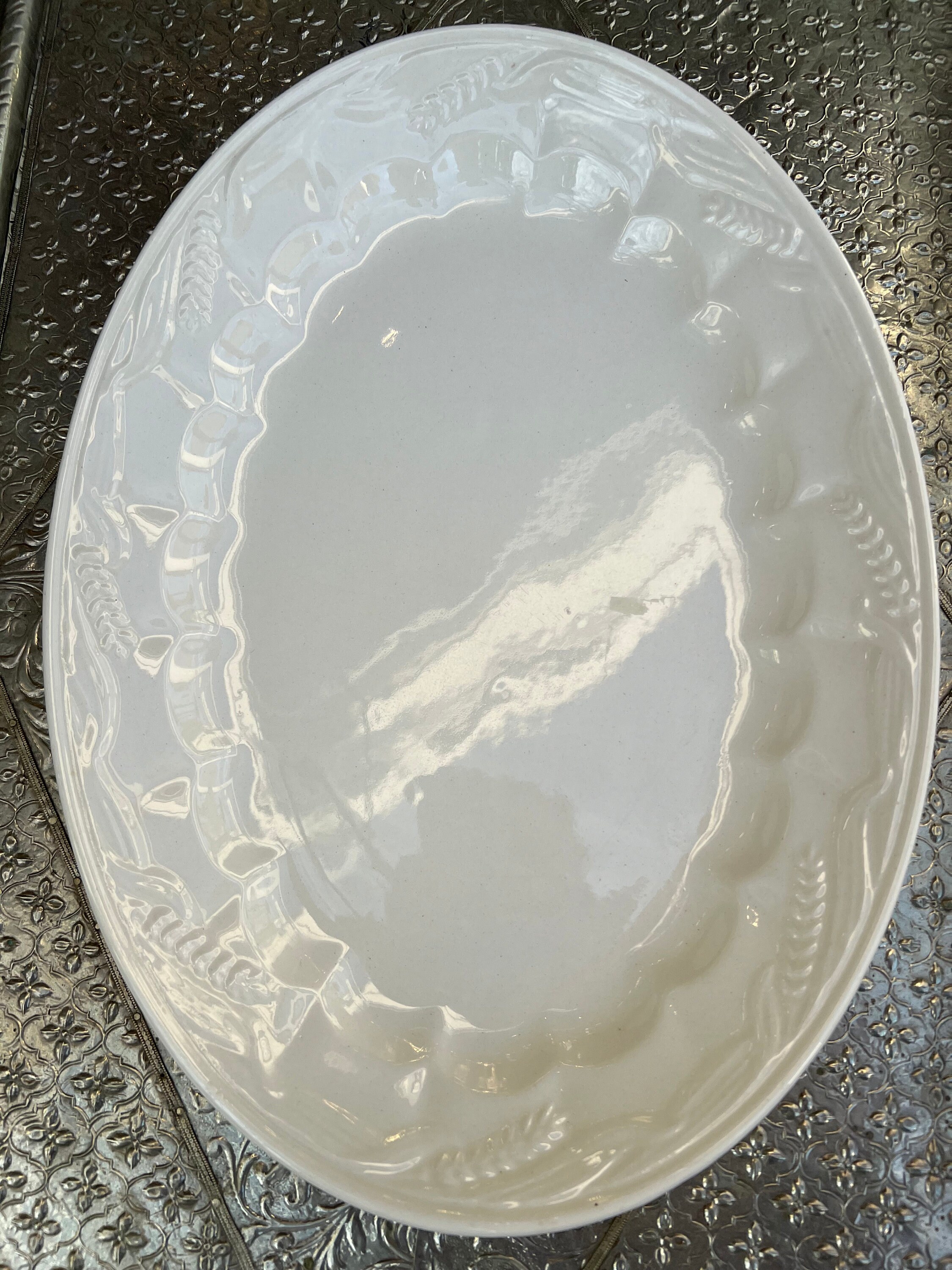 Vintage Ironstone Platter by Wilkinson Ltd., Wilkinson Wheat Ironstone Serving Platter, Wheat Pattern