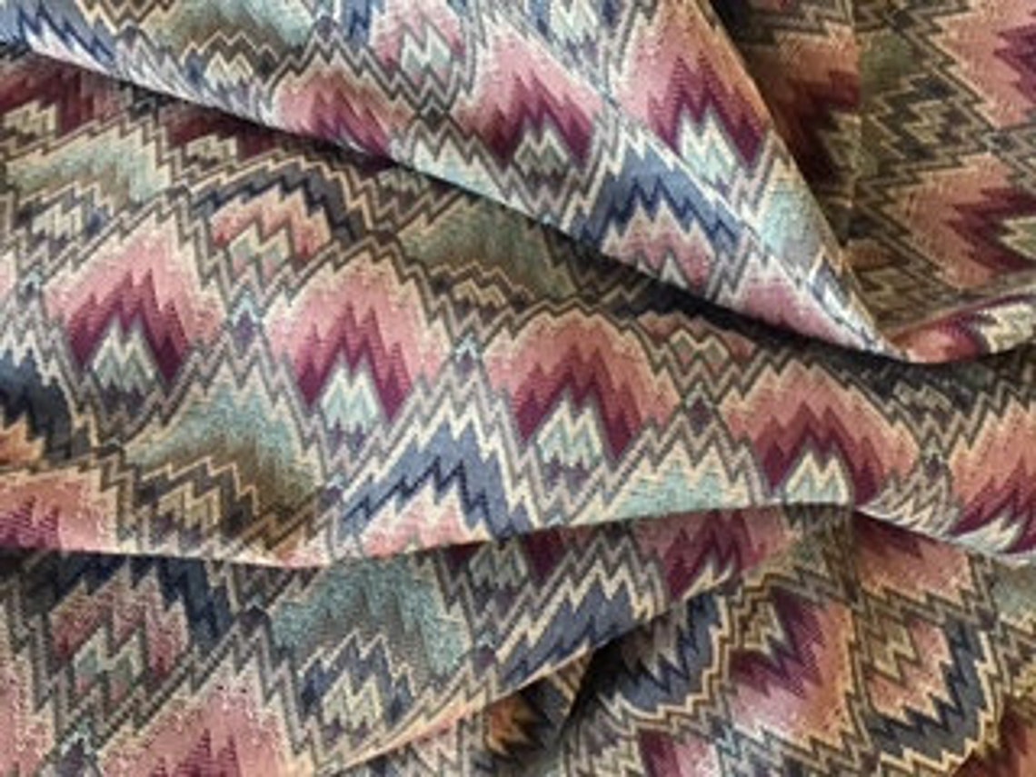 Fabric, Flame Stitch, Woven Etsy
