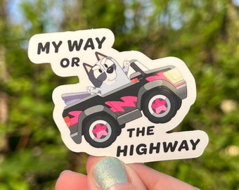 My Way or the Highway Muffin from Bluey Matte Vinyl Sticker!