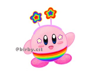 LGBTQIA+ Pride Flag Kirby Print!