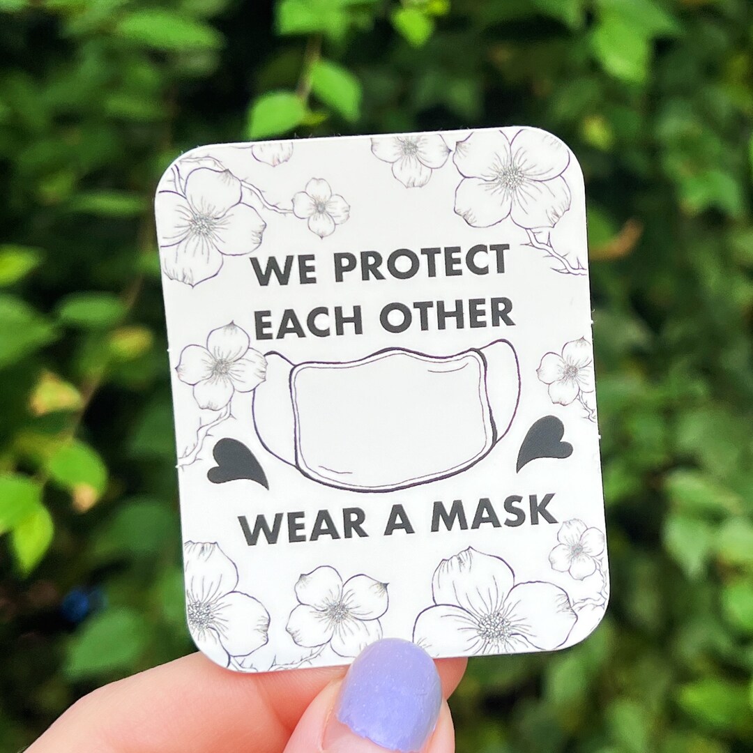 Wear A Mask Sliding Scale Vinyl Waterproof Sticker Etsy