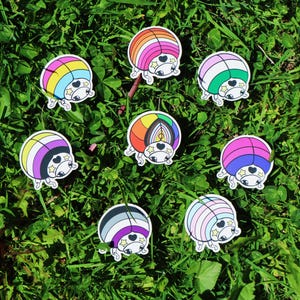 Pride Flag Ladybug Stickers! Trans Nonbinary Lesbian Genderqueer Ace Bisexual Pansexual