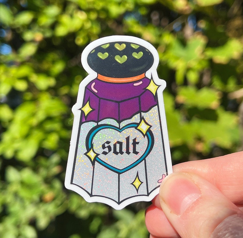 Glittery Purple Salt Shaker Sticker, Dysautonomia POTS Syndrome - Etsy