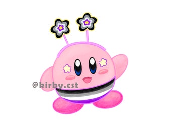 Asexual Ace Pride Flag Kirby Print!