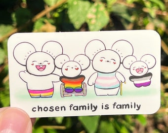 Maushold Chosen Family is Family Pokemon Sticker, LGBTQIA+ and Disability