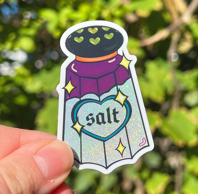 Glittery Purple Salt Shaker Sticker, Dysautonomia POTS Syndrome - Etsy