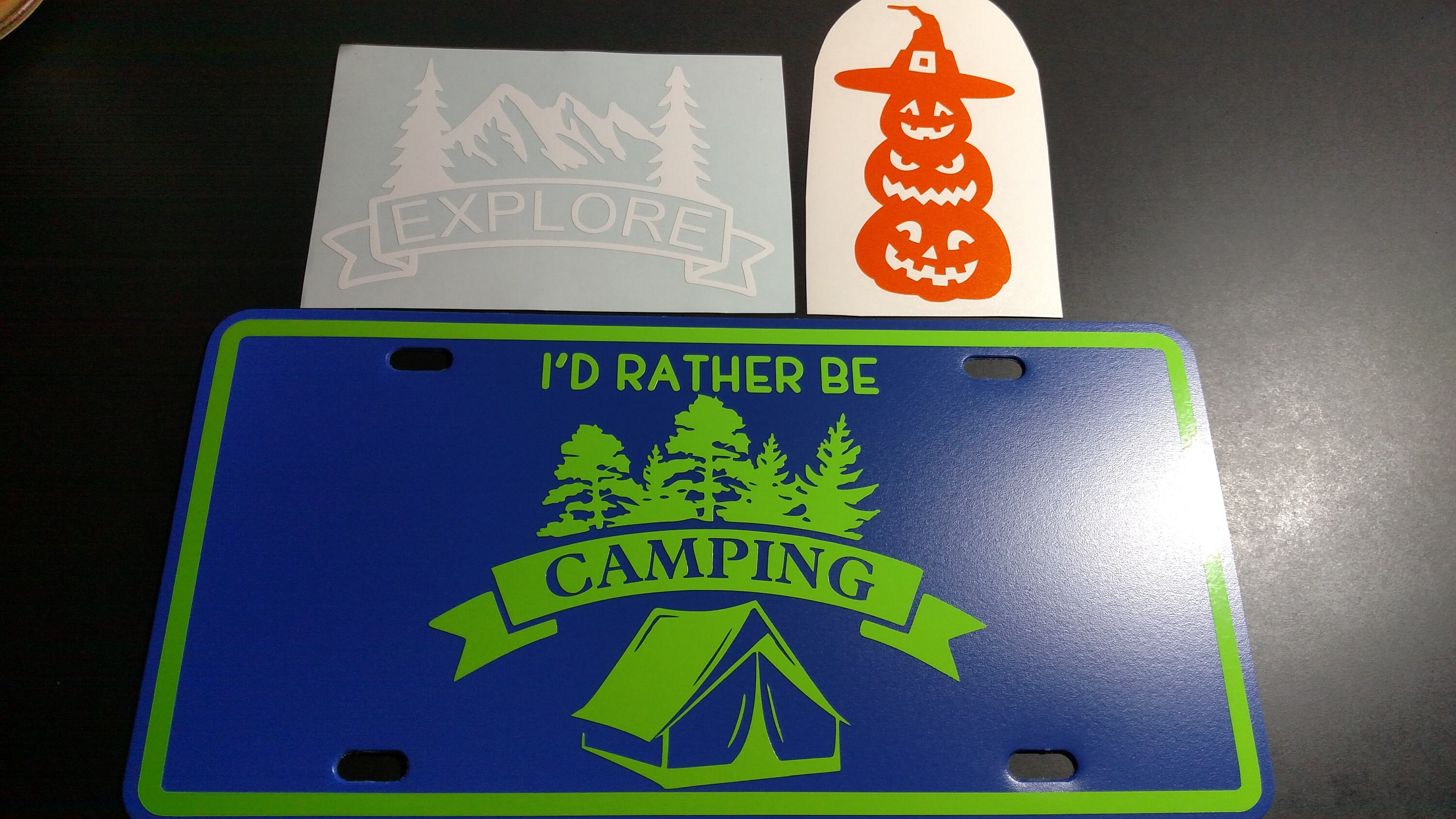 Camping I'd Rather Be Camping License Plate Wilderness Etsy