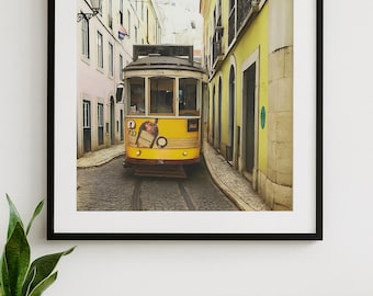 Lisbon Tram 28 Wall Art | Portugal Travel Photography | European Street Scene Download