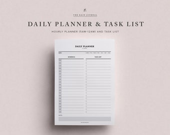 daily planner printable w hourly planner meal planner etsy hourly agenda
