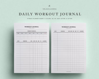 workout planner etsy