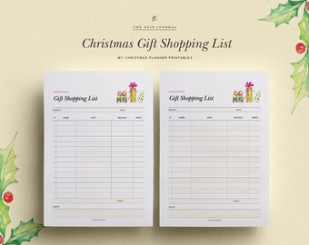 gift planner etsy