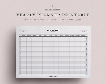monthly planner undated portrait wall planner desk etsy