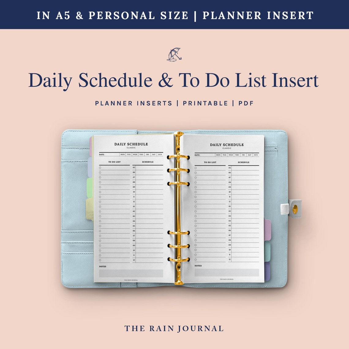 Printable Daily Planner Insert Printable to Do List Insert Etsy UK