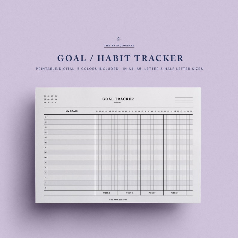 Regular monthly Intent Tracker - Routine, 30 times, Observe, Conditioning tracker, Physical fitness program, Listing, Low, Printable, Planner - Instantaneous Down load graphic regarding Monthly Goal Tracker Printable identified as Regular monthly Reason Tracker - Pattern, 30 times, Keep track of, Exercise tracker, Health application, List, Least, Printable, Planner - Quick Down load