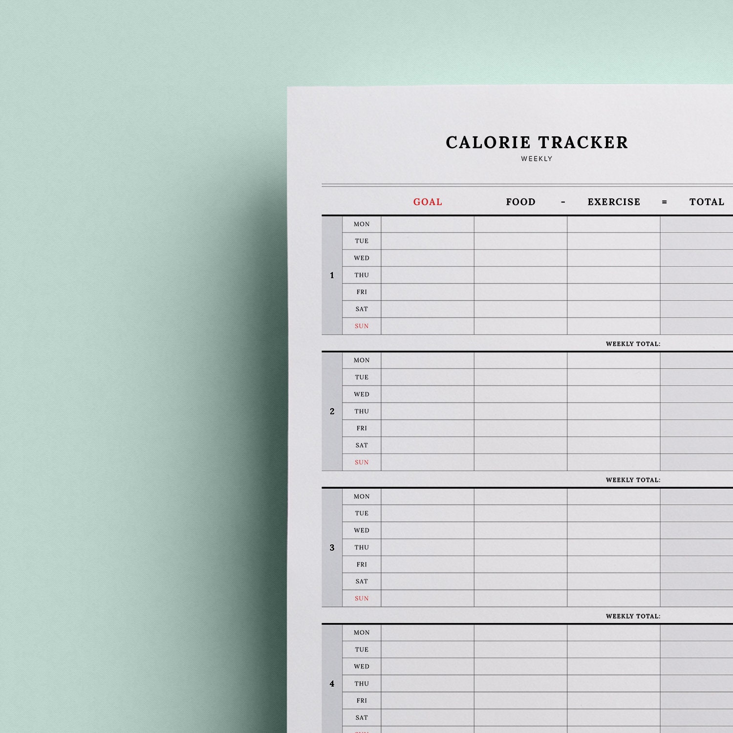 calorie-tracker-fitness-tracker-food-calorie-tracker-etsy