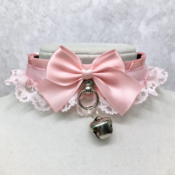 Pastel Pink Kittenplay Collar BDSM 