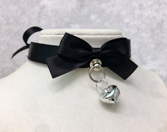 Simple Black Choker, Kittenplay Collar, BDSM Day Collar, Submissive Collar, Petplay Kink, Cosplay Choker, Black Choker, Simple BDSM Collar