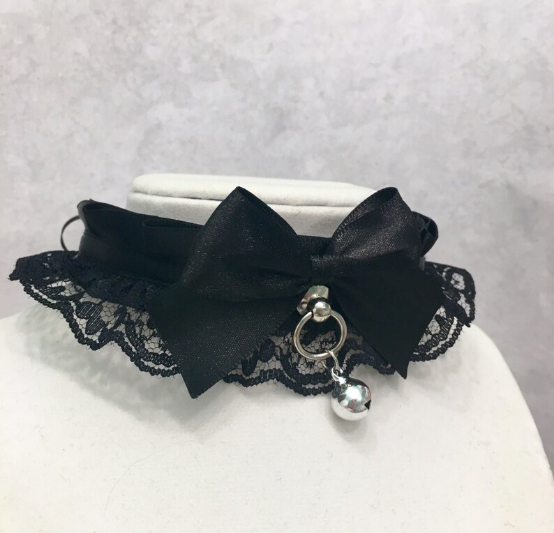 Black Lace Collar Kittenplay Collar BDSM Petplay Collar Etsy