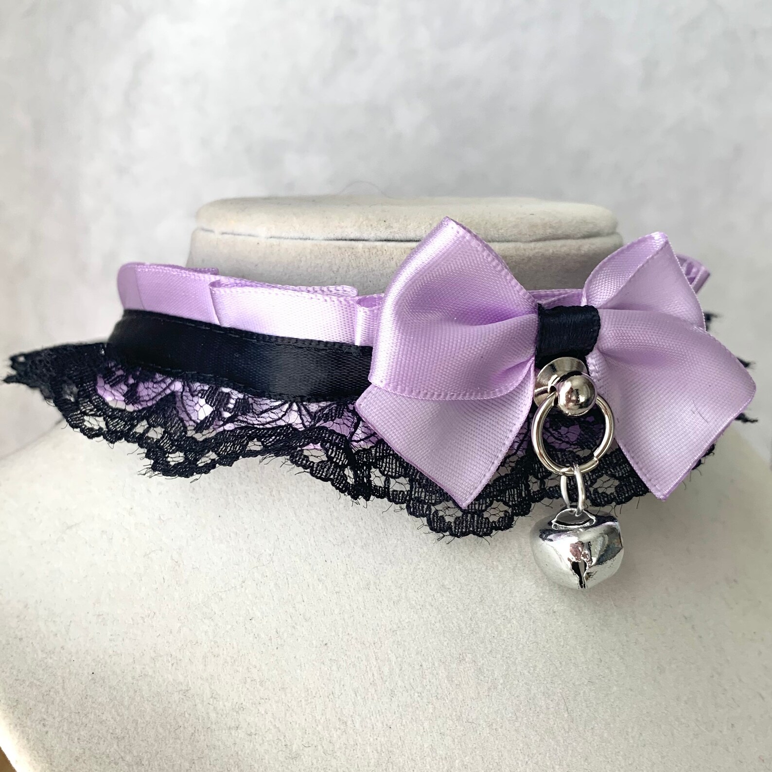 Black and Lavender Collar Purple Cosplay Collar Petplay BDSM Etsy