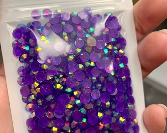 ADD ON Rhinestones, Purple Jewels for Collars Add On ONLY