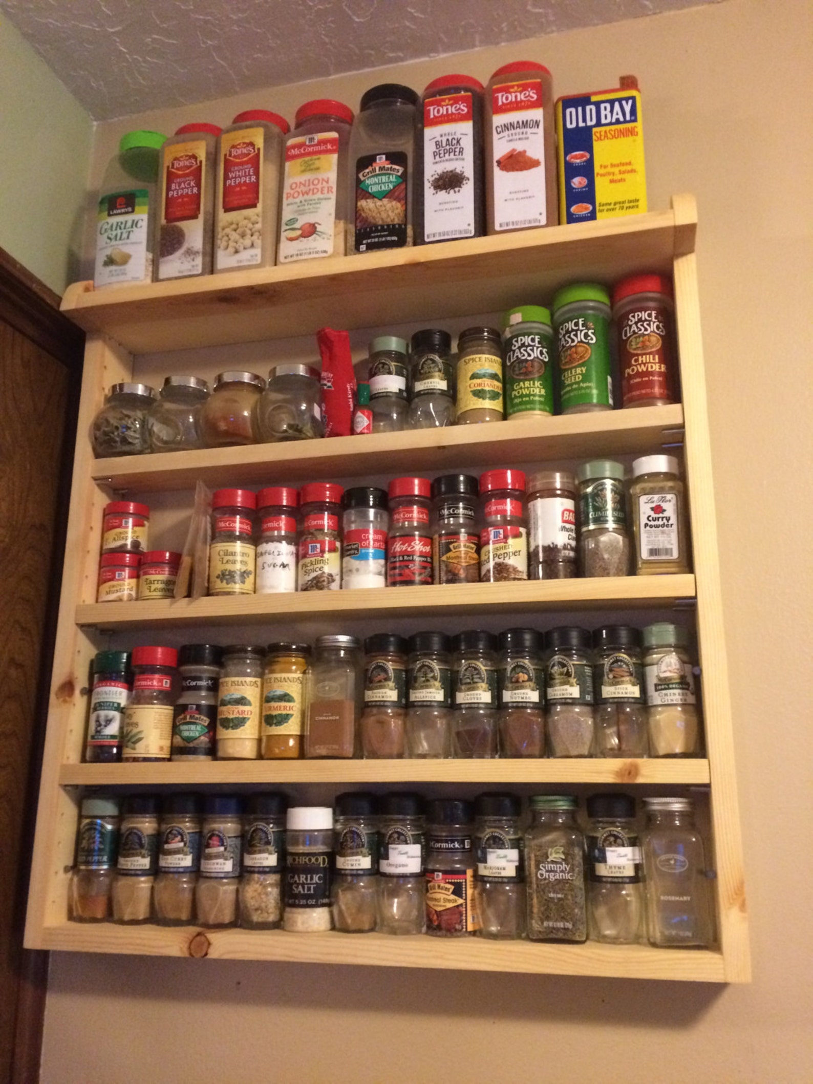 Customizable Spice Rack Movable Shelves Ornate Large Storage Etsy