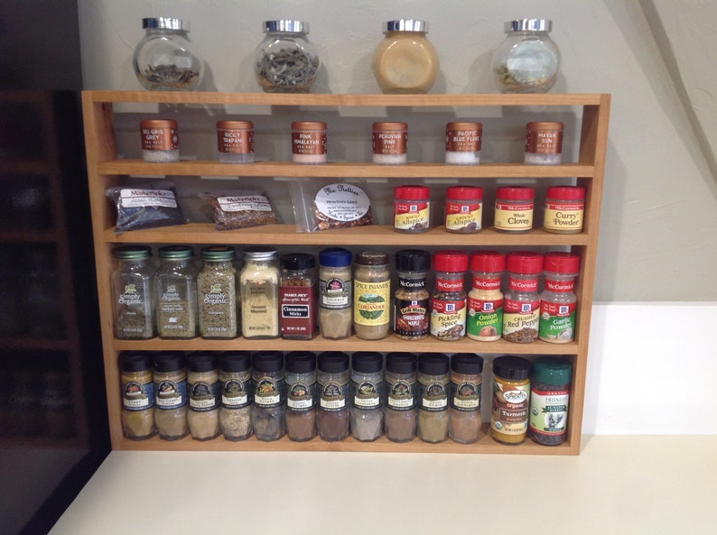 Customizable Countertop Spice Rack Fixed Shelves Assorted Etsy