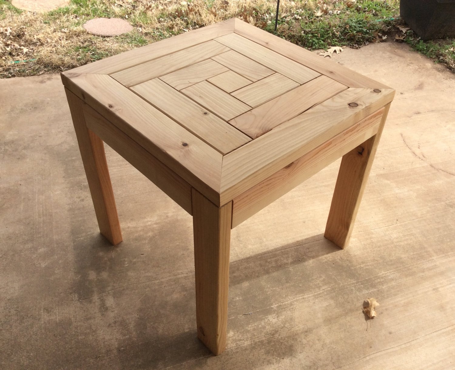 Outdoor wood end table deals