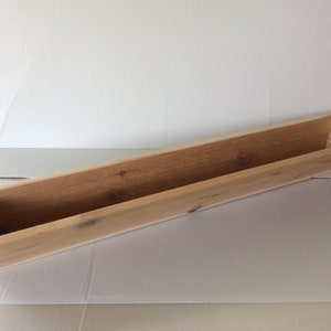 Angled cedar box window planter, assorted sizes, natural, ready to plant, drain holes, 35&quot;