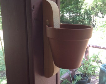 Pot hanger, cedar, natural, ready to use, terracotta