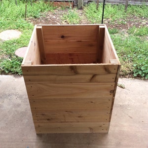 New cedar wood potato tower, box, rooftop gardening, efficiency gardening