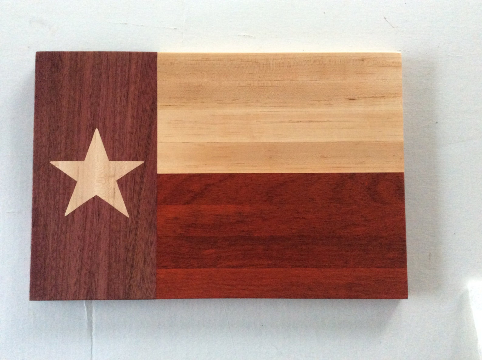 Texas Flag Wood Cutting Board With Maple Padauk and - Etsy