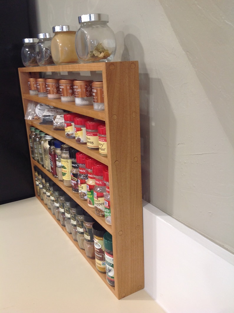 Customizable Countertop Spice Rack Fixed Shelves Assorted Etsy