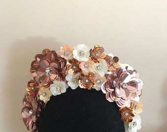 Sequin Halo - Rose Gold Tones